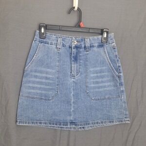 Sanctuary Denim‎ Women Blue Light Wash Mini Skirt Size 24